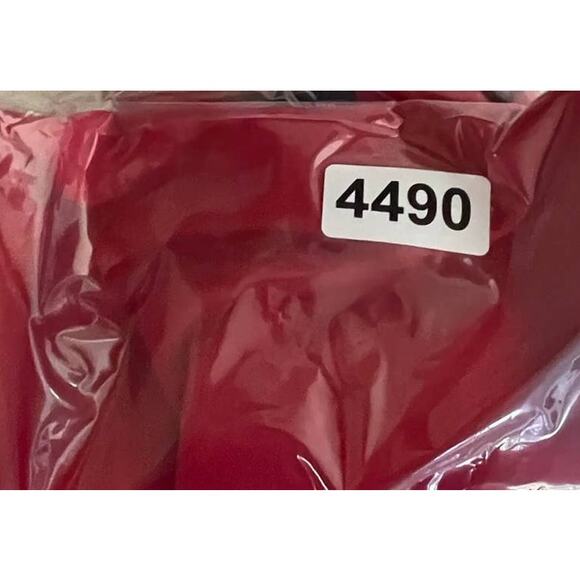 Liz Claiborne Career Womens Medium Sleeveless Red Top V Neck Cut Out - Picture 5 of 5